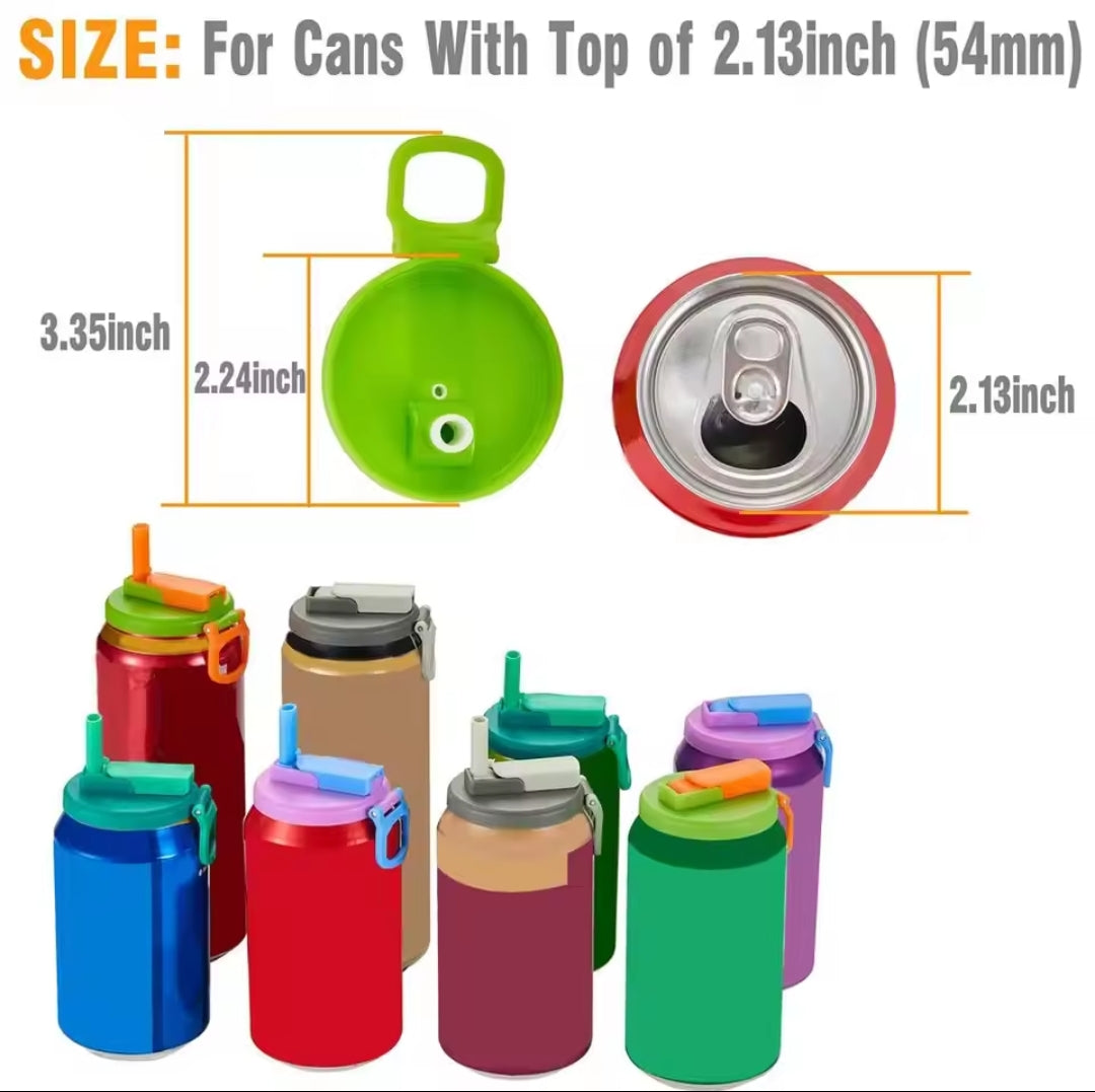 Soda Can Lid With Straw